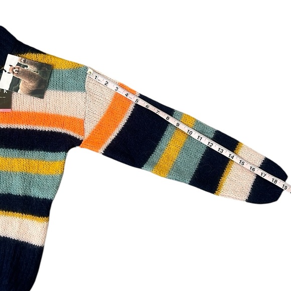 NWT SKFK Alpaca Wool Blend Striped Multicolor Aitza Sweater EU 34 | US 2 - Picture 11 of 15